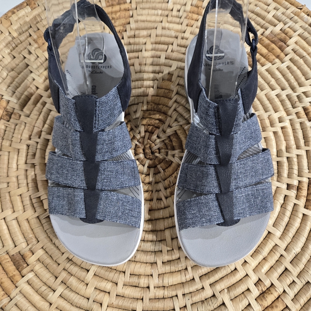 Clarks Black and Gray Women Sandals